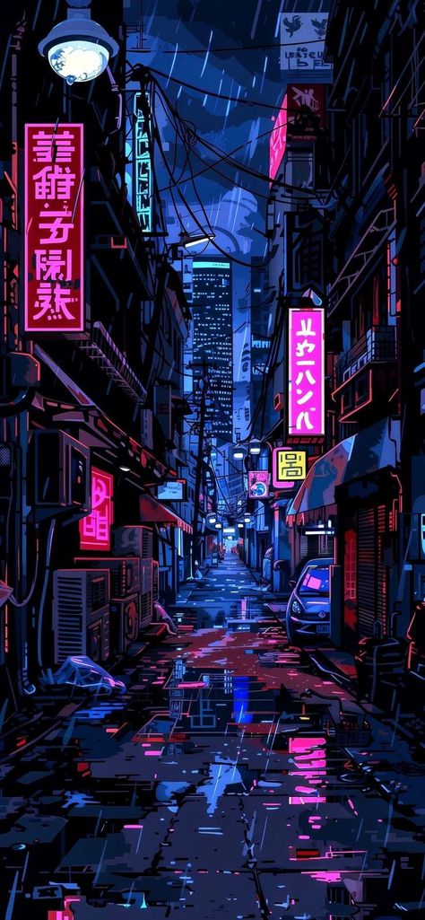 Neon Cyberpunk, Japanese Pop Art, Vaporwave Wallpaper, Desktop Wallpaper Art, Cyberpunk City, Pop Art Wallpaper, Neon Wallpaper, Aesthetic Wallpaper Iphone, Wallpaper Animes