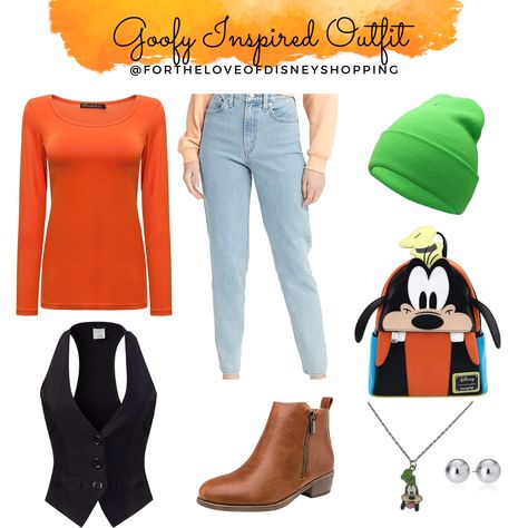 Goofy Inspired Outfit, Goofy Disneybound, Princess Inspired Outfits, Disney Shopping, Goofy Disney, Disney Themed Outfits, Park Day, Classic Disney Characters, Disney Bounding