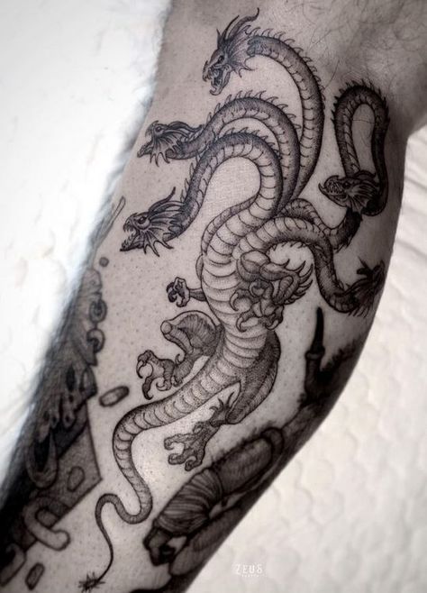 #hydra #hydratattoo #greekmythology #greekmythologytatoo #tattoohydra #hydramonstertattoo #monstertattoo #darktattoo #myth #legendarytattoo #manlytattoo #maletattoo #firetattoo #tattoo #blackwork #sketchtattoo #coloredtattoo #blacktattoo #armtattoo #darkart #sleevetattoo #tattoosketch #toptattoo #viraltattoo #mentattoo #tats #tattooideas #tattoo #newtattooideas #tattoodesign #stenciltattoo Hydra Tattoo, Woodcut Tattoo, Monster Tattoo, American Traditional Tattoo Ideas, Traditional Tattoo Ideas, Wicked Tattoos, Fantasy Tattoos, Fire Tattoo, Creepy Tattoos