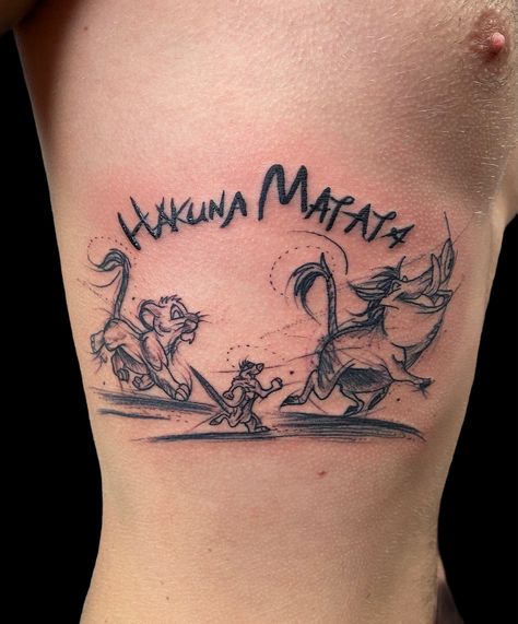 Rafiki Tattoo, Forearm Name Tattoos, Disney Couple Tattoos, Hakuna Matata Tattoo, Lilo And Stitch Tattoo, Disney Sleeve Tattoos, Lion King Tattoo, Vogel Tattoo, Animal Sleeve Tattoo