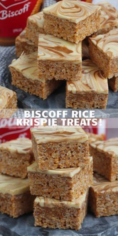 Rice Krispie Treats Easy, Copycat Crumbl Cookie, Rice Krispie Cake, Unhealthy Desserts, Traybake Recipes, Biscoff Recipes, Biscoff Cake, Tea Setting, Janes Patisserie