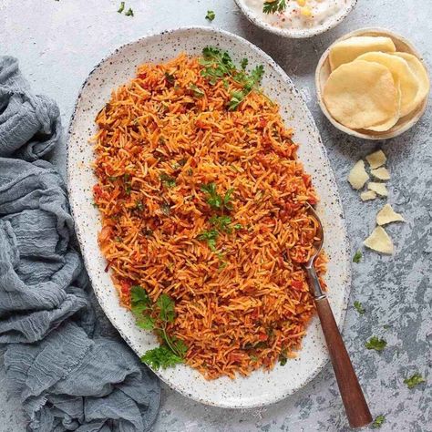 Tomato Rice Recipe, Stovetop Pressure Cooker, Indian Rice Recipes, Tomato Rice, Indian Rice, Leftover Rice, Cooked Rice, Plum Tomatoes, Sweet And Savory