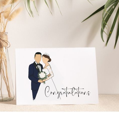 Wedding Gift Card Design, Wedding Congratulations Card Diy, Wedding Card Drawing Ideas, Congratulations Card Wedding, Wedding Card Drawing, Wedding Greeting Cards Handmade, Diy Wedding Cards Congratulations, Wedding Congratulations Card Handmade, Dholki Dress