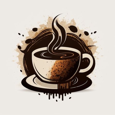 Photo stylish coffee logo design for you... | Premium Photo #Freepik #photo #brand #coffee-brand #brand-design #logo-illustration Poster For Coffee Shop, Coffee Logos Ideas Design, Coffee Profile Picture, Cafe Logo Ideas Creative, Coffee Brands Logo, Logo Kopi Coffee Shop, Coffe Logos Ideas, Coffee Logo Branding, Cafe Logo Design Creative