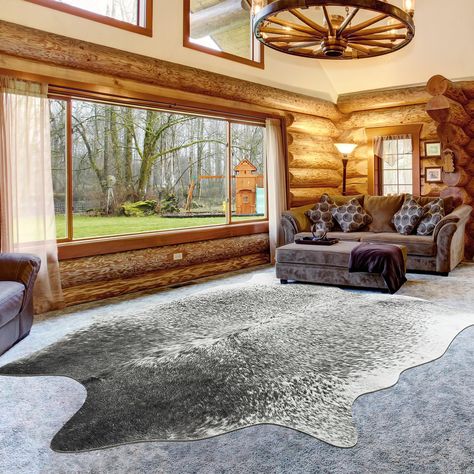 Faux hide rug