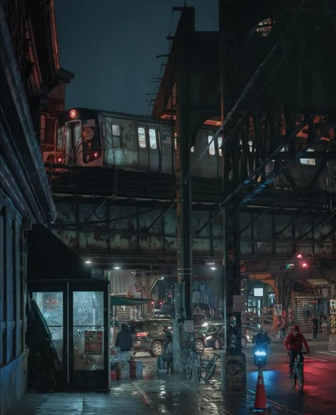 Run Down City Concept Art, Run Down City Aesthetic, Crowded City Aesthetic, Bludhaven Aesthetic, Cities At Night Aesthetic, Piltover Aesthetic, Bronx Aesthetic, Grunge City Aesthetic, Amaryllis Aesthetic