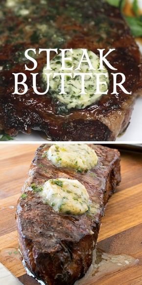 Dress-up your favorite steak with this fresh herb Steak Butter! Natural Pathway, Steak Butter Recipe, Cooking Master, Flavored Butter Recipes, Butter Recipes Homemade, Easy Steak, Steak Butter, Resep Diet, Seared Steak