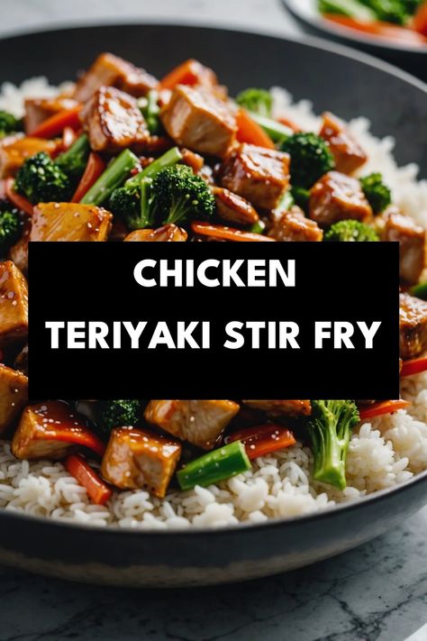 A photo of a  Chicken Teriyaki Stir Fry a Stir fry Recipes Teriyaki Stir Fry Recipes, Brocolli Chicken Recipes, Chicken Terriaki Chicken Stir Fry, Chicken Recipes Stir Fry, Chicken Stir Fry Recipes, Chicken Teriyaki Stir Fry, Easy Chicken Stir Fry Recipe, Quick Stir Fry Recipes, Chicken Vegetable Stir Fry