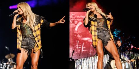 Carrie Underwood Reveals The Secret To Her Toned Legs: See Her Full Leg Workout - Music Mayhem Magazine How To Get Carrie Underwood Legs, Carrie Underwood Outfits, Carrie Underwood Leg Workout, Erin Oprea, Carrie Underwood Workout, Carrie Underwood Legs, Full Leg Workout, Leg Press Machine, Bosu Ball