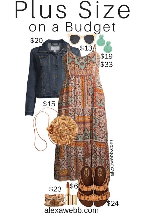 Plus Size on a Budget – Boho Midi Dress - Alexa Webb Plus Size Sheer Cardigan, Summer Outfits Plus Size Women Over 40, Business Casual Plus Size Outfits Summer, Spring Outfits For Plus Size Women, Spring 2023 Fashion Trends Plus Size, Plus Size Business Casual Summer, Plus Size On A Budget, Outfit Idea For Summer, Idea For Summer