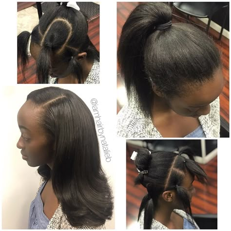 Versatile Sew-In by Natalie B. (312) 273-8693 Clip In Hair Extensions For Black Women Straight Short, Straight Hair Clip Ins For Black Women, 4c Clip Ins Extensions Natural Hair, Clip In Afro Hair Extensions, Scene Hair Bangs, Gel Hairstyles, Yaki Straight Clip Ins, Scene Hair Colors, Scene Haircuts