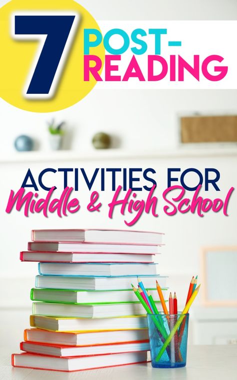 Independent Reading Projects High School, Reading Activities For High School, Art And Reading Activities, Reading Comprehension Activities Middle School, High School Book Club Activities, Book Project Ideas High School, Middle School Reading Strategies, High School Literature Activities, Book Projects Middle School