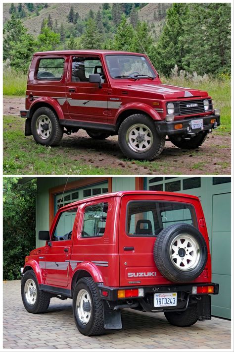 The Samurai remains a cultural icon among car aficionados, but do you know its history? Tap for a dive into what made this pint-sized off-road Suzuki tick. Sj410 Suzuki, Samurai History, Suzuki Vitara 4x4, Station Wagon Cars, Jimny Suzuki, Off Road Camping, Suzuki Cars, Suzuki Samurai, Jeep Cj