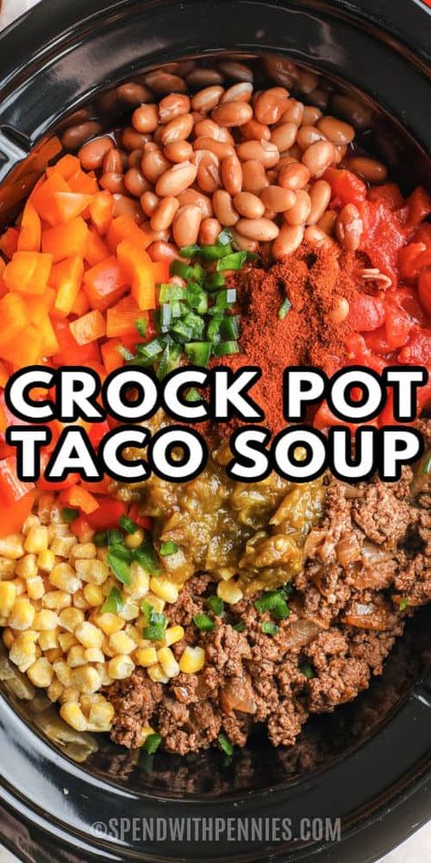 Crock Pot Taco Rice Soup, Chicken And Beef Soup Recipes, Healthy Taco Soup Crock Pot Ground Turkey, Ground Chicken Stew Crock Pot, Ground Turkey Taco Soup Crock Pot, Soup With Ground Turkey Crock Pot, Hearty Taco Soup, Ground Turkey Stew Crockpot Recipes, Crock Pot Recipes With Ground Turkey