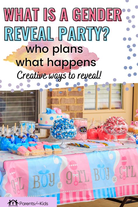 Gender reveal parties are becoming a well-liked event for expectant parents and their loved ones. This party involves fun games, and celebration but is not the same as a baby shower. Here's a complete guide on what to do at a gender reveal party! | creative ideas for gender reveal party | how to plan a gender reveal party | #genderreveal #babyparty #partyideas #pregnancy #newmom What Do You Do At A Gender Reveal Party, Planning Gender Reveal Party, What To Do At Gender Reveal Party, Gender Reveal Venue Ideas, Gender Reveal Itinerary, Gender Reveal Program Flow, How To Throw A Gender Reveal Party, Planning A Gender Reveal Party, Gender Reveal Party Checklist