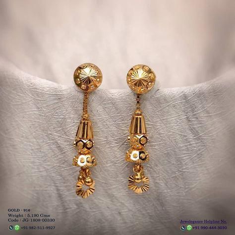 Gold Jewelry Nepal #InexpensiveGoldJewelry Key: 7388998724 #RealGoldJewellery Ear Rings For Women, Jay Ambe, Gold Earrings For Kids, Temple Jewellery Earrings, Bracelets Style, Unique Gold Jewelry Designs, New Gold Jewellery Designs, Gold Earrings Models, Gold Earrings Wedding