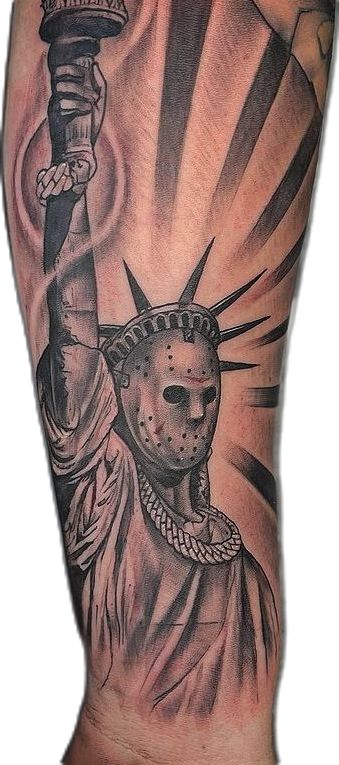 Statue Of Liberty Tattoo, Liberty Tattoo, Cool Arm Tattoos, Chicano Art Tattoos, Hand Tattoos For Guys, Chicano Art, Arm Tattoo, Hand Tattoos, Statue Of Liberty