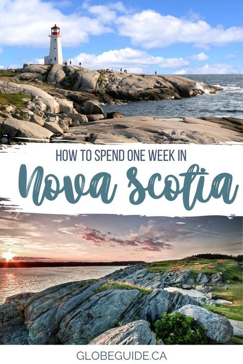 Iconic lighthouses, coastal scenery, colourful fishing villages and east coast hospitality are just a few highlights of a one week Nova Scotia road trip. Nova Scotia travel road trips | Canada travel road trips | Nova Scotia photography | Canada photography Nova Scotia Road Trip, Novia Scotia, Nova Scotia Travel, One Week Itinerary, Backpacking Canada, Few Highlights, Cabot Trail, Cape Breton Island, Canada Photography