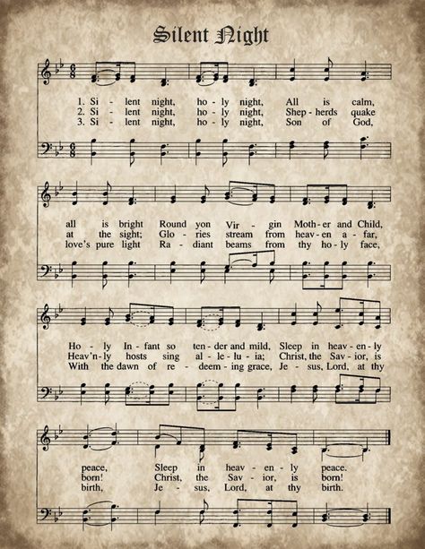 Christmas Music Pages - Loads of Free Pages! | Knick of Time Silent Night Sheet Music, Christmas Hymns, Christmas Sheet Music, Vintage Christmas Gifts, Music Page, Hello Lovely, Christmas Post, Antique Christmas, Silent Night