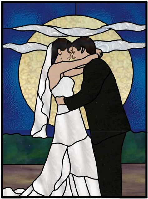 Gift shopping | Stained Glass Windows Etc Stained Glass People, Ideas For Wedding Gifts, Gifts For Bride And Groom, Stained Glass Painting, Gifts For Bride, Wedding Gifts For Bride And Groom, Stained Glass Quilt, زجاج ملون, Glass Painting Designs