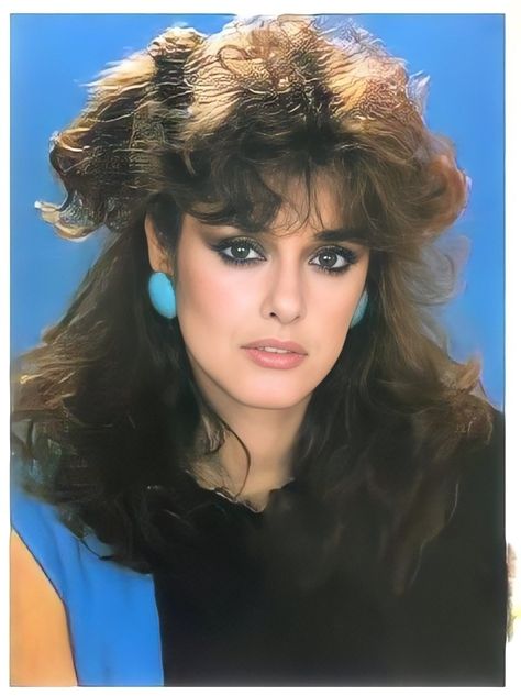 80s Brunette, 80s Hair Tutorial, 80s Hair And Makeup, 1980s Makeup And Hair, 80s Makeup Looks, 80’s Hair, 1980s Makeup, 80s Hairstyles, Lucia Mendez