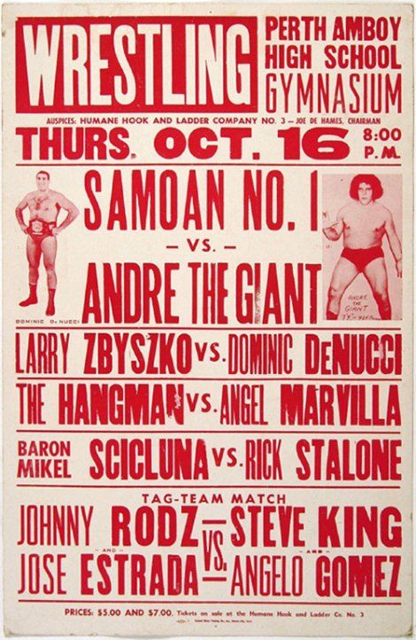 Item_3060_2 Steve King, Wrestling Posters, Boxing Posters, Andre The Giant, Bar Poster, Wrestling Superstars, Sports Art, Band Posters, Event Poster