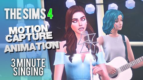 Sims 4 Cc Singer, Sims 4 Singing Animation, Singing Animation, Sims 4 Animations, Sims 4 Realistic, Sing Animation, Sims Poses, Sims 4 Cas Mods, Sims Wallpaper