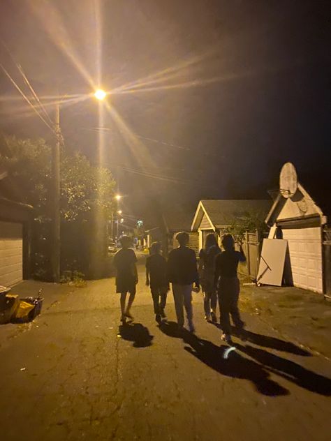 Late Night Walks With Friends, Night Walks With Friends, Walks With Friends, Night Walking Aesthetic, Late Night Walks, Night Walks, Teen Summer, Summer Goals, Night Vibes