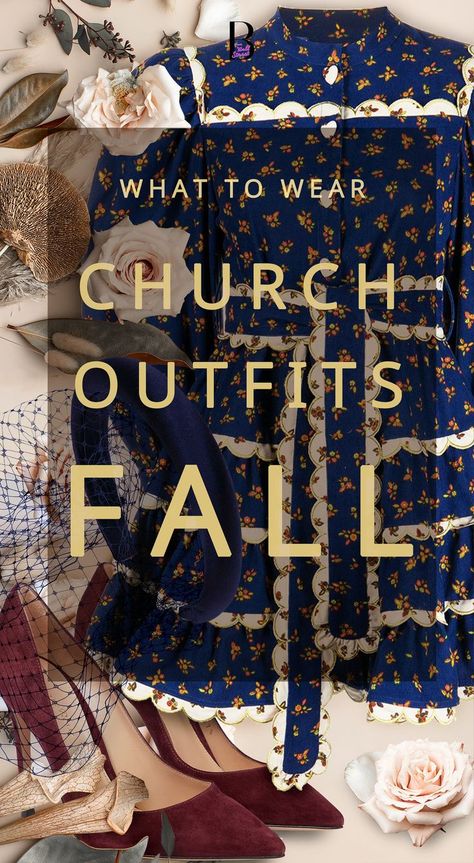 Fall church outfit idea with text overlay What to wear church outfits fall Cute Fall Church Outfits, Womens Church Outfits, Church Outfits Fall, Church Fall Outfits, Fall Outfits Church, Winter Church Outfits For Women, Winter Church Outfit, Sunday Outfit Church, Fall Church Outfits Women