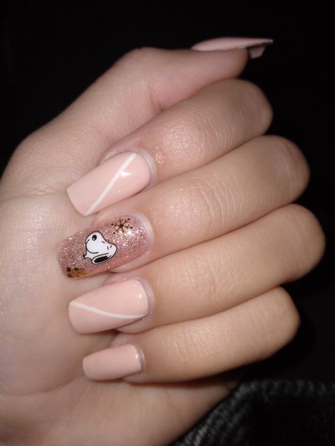 Winter Snoopy, Snoopy Nails, Pink Winter, Nails Simple, Snoopy, Nails, Pink, Pins, Beauty