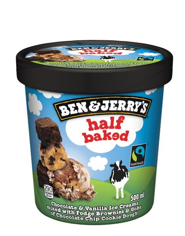 Half Baked Ice Cream, Baked Ice Cream, Ice Cream Dough, Vanilla Brownies, Cookie Dough Fudge, Ice Cream Business, Cookie Dough Brownies, Vanilla Fudge, Chocolate Fudge Brownies