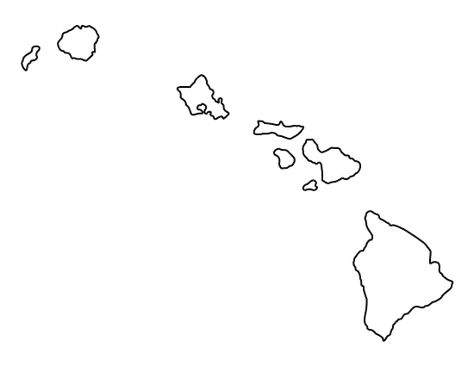 Hawaii pattern. Use the printable outline for crafts, creating stencils, scrapbooking, and more. Free PDF template to download and print at http://patternuniverse.com/download/hawaii-pattern/ Hawaii Outline Tattoo, Hawaii State Tattoo, Hawaiian Islands Outline, Hawaii Islands Tattoos, Hawaiian Islands Tattoo, Hawaii Island Tattoo, Crate Painting, Hawaiian Island Tattoo, Hawaii Drawing