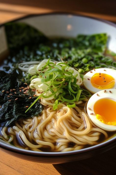 A delicious and refreshing Japanese ramen dish flavored with yuzu citrus and salt. Lemon Ramen Noodle Recipes, Semi Homemade Ramen, Healthy Ramen Add Ins, Ramen With Zucchini, Japanese Spicy Ramen, Japanese Soups, Ramen Dish, Yuzu Citrus, Shio Ramen