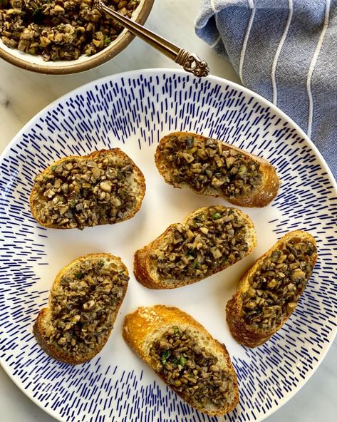 Mushroom Duxelles Recipe (Classic French) | Kitchn Mushroom Stems Recipes, Mushrooms Dishes, Mushroom Duxelle, French Mushroom, Omelette Fillings, Vegetarian Wellington, Mushroom Toast, Mushroom Dish, Buttered Noodles