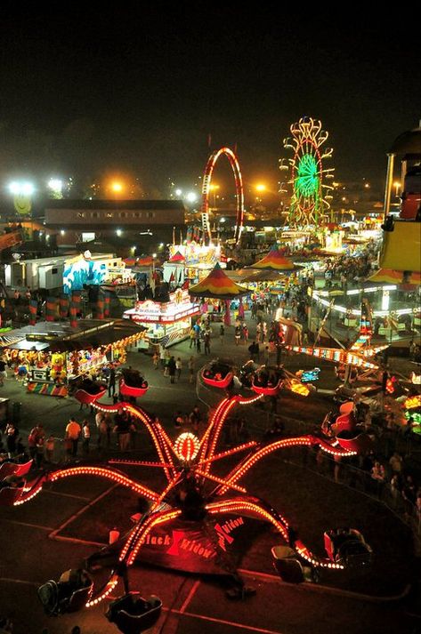 Fair At Night, Fair Rides, Ferris Wheels, Theme Parks Rides, Summer Fair, Amusement Park Rides, Carnival Rides, Parc D'attraction, Fun Fair