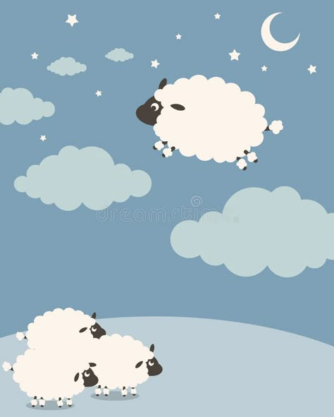 Sweet Dreams. Clouds among the sheep jump , #AFF, #Dreams, #Sweet, #Clouds, #jump, #sheep #ad Sheep Illustration Design, Sweet Dreams Illustration, Cute Sheep Art, Sheep Decor, Dream Illustration, Sheep Vector, Sheep Cartoon, Sheep Illustration, Cloud Illustration