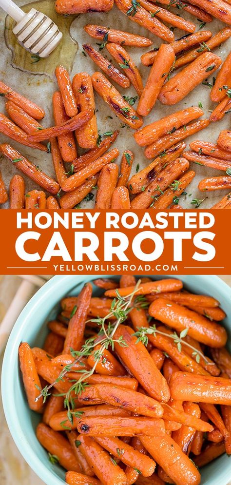 Honey Butter Glaze, Butter Roasted Carrots, Carrots In Oven, Oven Roasted Carrots, Honey Carrots, Roasted Carrots Recipe, Butter Carrots, Honey Glazed Carrots, Honey Roasted Carrots