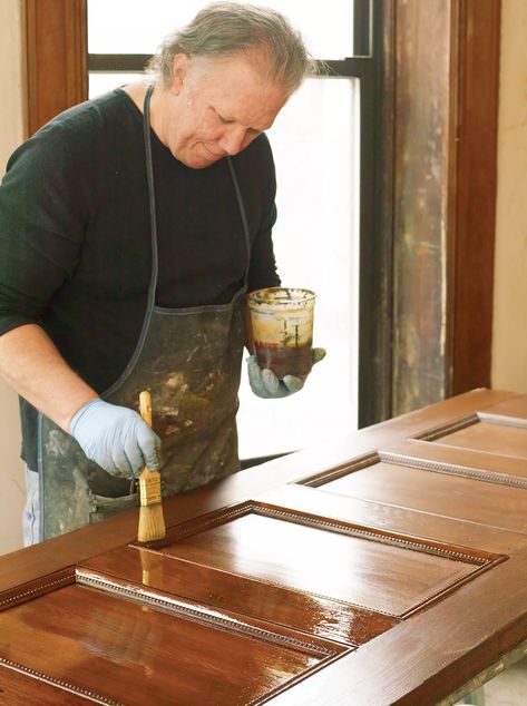 How to Refinish Woodwork - This Old House Old Wood Projects, Natural Bristle Brush, Stripping Paint, Wood Crafting Tools, Mahogany Stain, Dental Tools, Wood Molding, Wood Project, Wood Trim