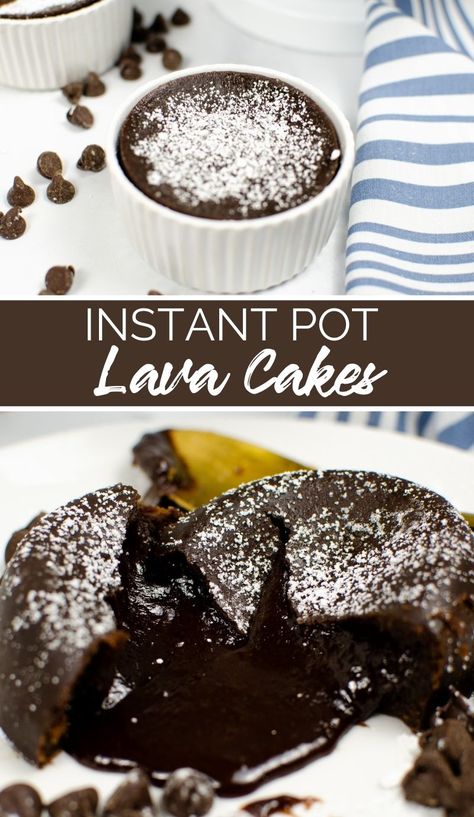 Lava Cake Recipe Instant Pot, Instant Pot Chocolate Lava Cake, Lava Cake Instant Pot, Instant Pot Cookies Recipes, Best Instant Pot Dessert Recipes, Instant Pot Recipes Desserts Easy, Instant Pot Cookies, Insta Pot Deserts, Dessert In Instant Pot