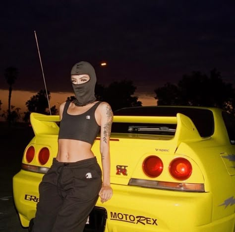 Car Photo Shoot, Mask Photoshoot, Racing Aesthetic, Jdm Girls, Classic Car Photoshoot, Car Modeling, Hood Girls, Car Shoot, Car Photoshoot