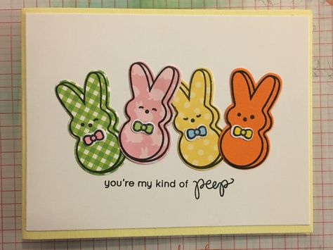 Peeps Printables Free, Peeps Printable, Sweet Peeps Jewelry, Peeps Cards, Impression Obsession Easter Cards, Marshmallow Bunny, Easter Peeps, Easter Flowers, Easter Rabbit