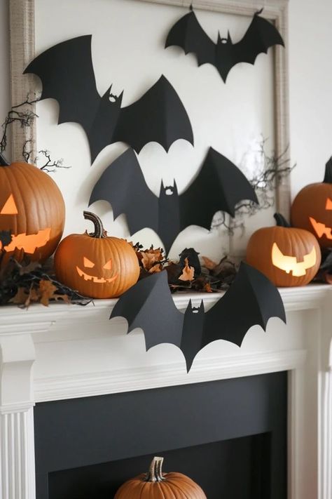 "Hang up some spooky fun with DIY Halloween Bat Garland! 🦇🎃 Perfect for giving your home a festive Halloween feel. #HalloweenDecorDIY #BatGarlandIdeas #SpookyHomeInspiration" Halloween Bats Diy, Bat Garland, Halloween Garland, Halloween Bat, Festive Look, Easy Diy Halloween, Spooky Decor, Halloween Festival, Halloween Bats