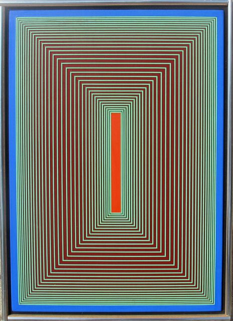 Richard Anuszkiewicz, 'Temple of the Lonely Reds,' 1983, Scott Richards Contemporary Art Richard Anuszkiewicz, Stella Art, Opt Art, Deco Paint, Hard Edge Painting, Art Optical, Kinetic Art, Abstract Geometric Art, Spirited Art