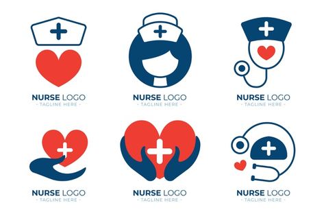 Free Vector | Flat design nurse logo template collection Nursing Logo Design, Nurse Logo Design, Nursing Logo, Nurse Logo, Arabic Memes, Medical Logo Design, Nurse Design, Medical Background, Nurse Love