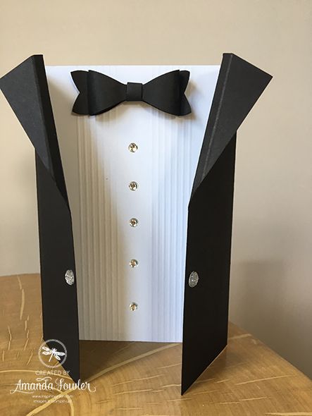 Today I have a really cool card to share, it’s a Tuxedo Card, and the possibilities from this card are endless, change the lapels, add a funky tie, a plaid shirt, I am sure you can come up with lots of variations. I did post this yesterday but I think the mice have been at … Mens Birthday Party Centerpieces, Tuxedo Card, Mask Patterns, Man Cards, Suit Card, Male Birthday, Gatefold Cards, Birthday Party Centerpieces, Event Card