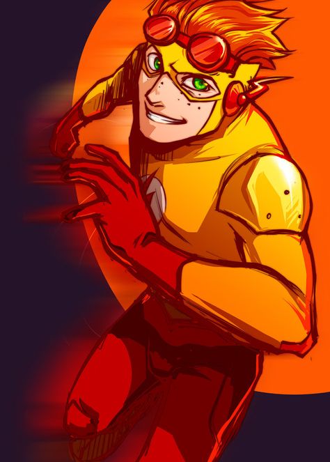 Kid Flash (Wally West) - Young Justice Young Justice Wally, Wally West Young Justice, Wally West, Teen Titan, Kid Flash, Univers Dc, Red Robin, Arte Dc Comics, Beast Boy