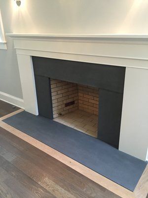 DARK BLUESTONE FIREPLACE SURROUND AND HEARTH, HONED Bluestone Fireplace, Renovation Fireplace, Fireplace Dark, Slate Fireplace Surround, Country Fireplace, Fireplace Redo, Slate Fireplace, Fireplace Update, Fireplace Built Ins