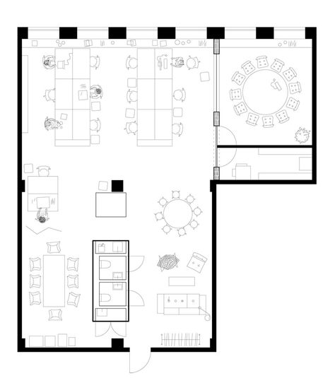 Elding Oscarson, Åke E:son Lindman · Oktavilla · Divisare Ncidq Exam, Workshop Space Design, Office Layout Plan, Workshop Architecture, Architecture Site Plan, Studio Floor Plans, Design Studio Workspace, Office Floor Plan, Workshop Layout