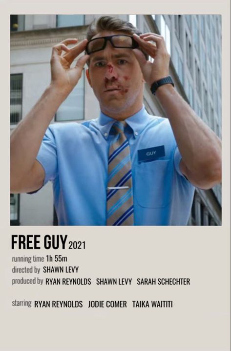 Free Guy Poster, Free Guy Movie, Musical Posters, Movie Suggestions, Polaroid Movie Poster, Free Guy, Tv Posters, Iconic Movie Posters, Taika Waititi