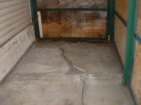 Pour a Floating Concrete Floor: 6 Steps (with Pictures) Man Cave Loft, Old Concrete, Broken Concrete, Garage Update, Small Cafe Design, Concrete Stained Floors, Plywood Flooring, Floating Floor, Concrete Lamp